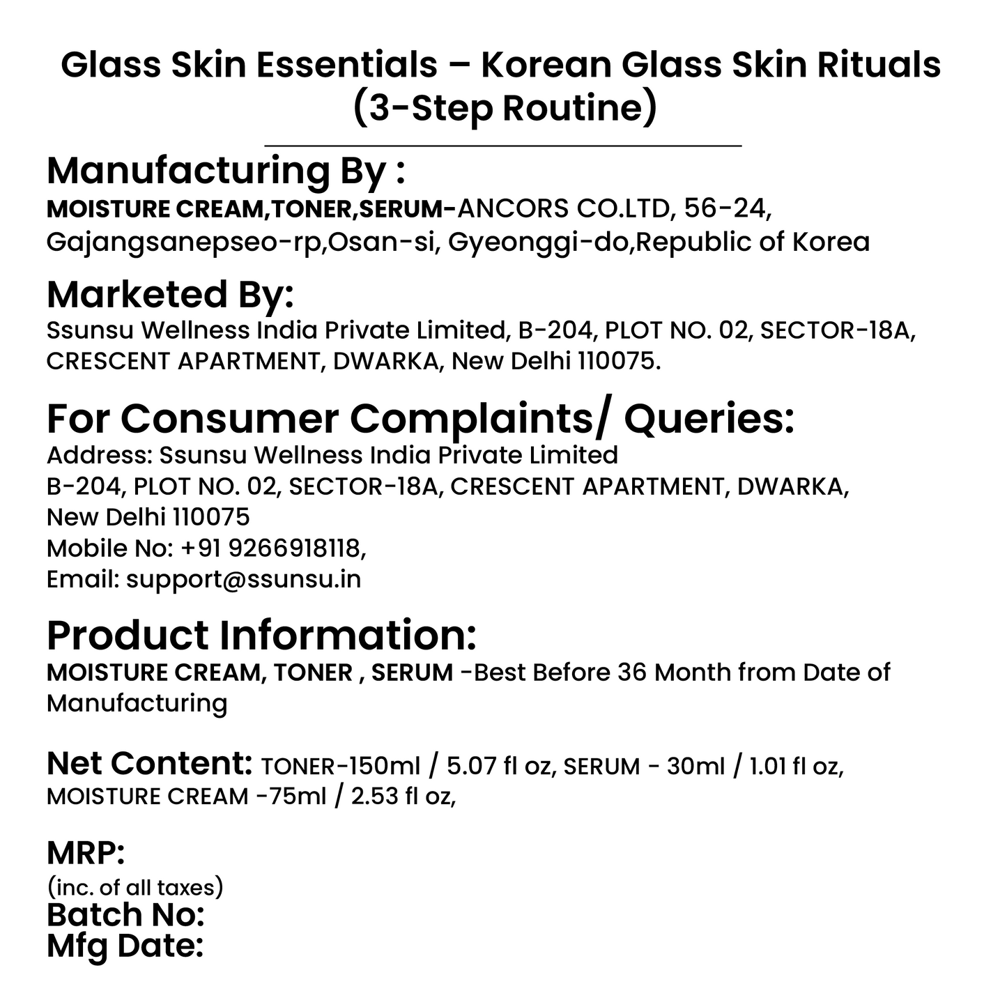 Glass Skin Essentials – Korean Glass Skin Rituals (3-Step Routine)