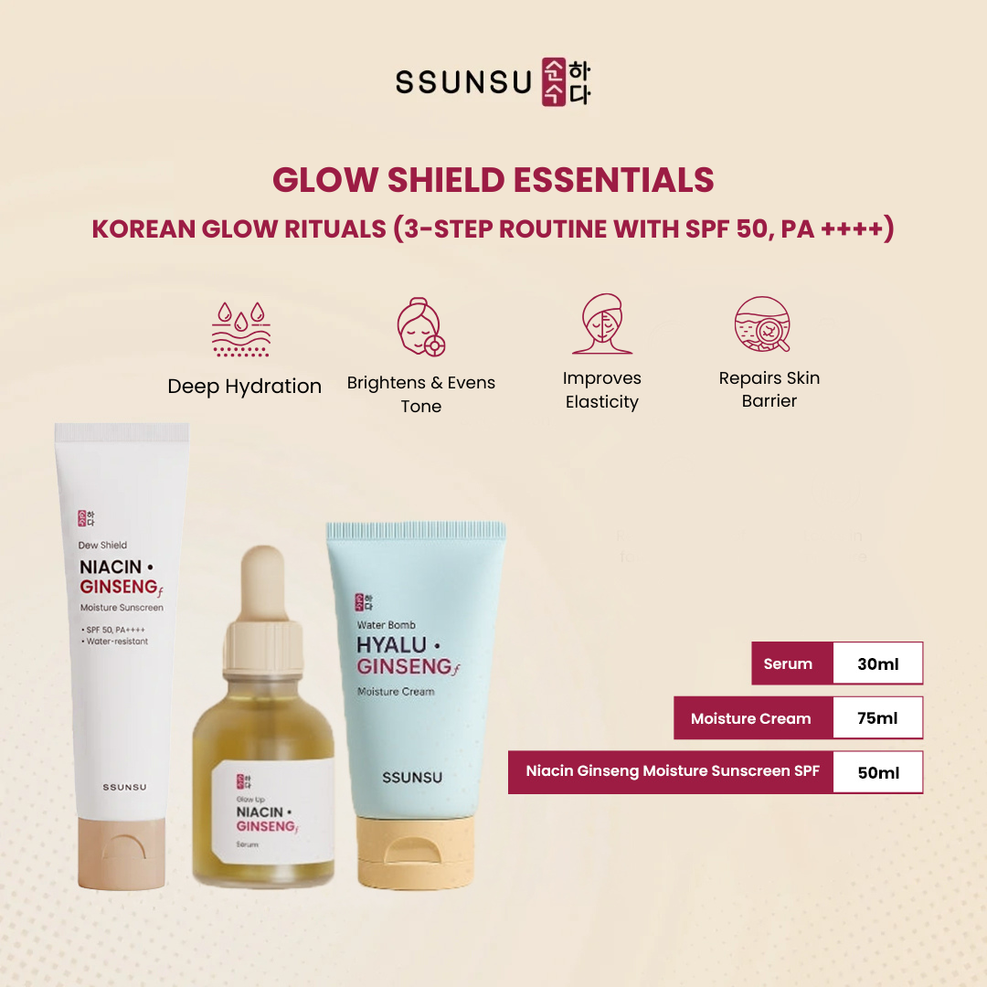 Glow Shield Essentials – Korean Glow Rituals (3-Step Routine with SPF 50)
