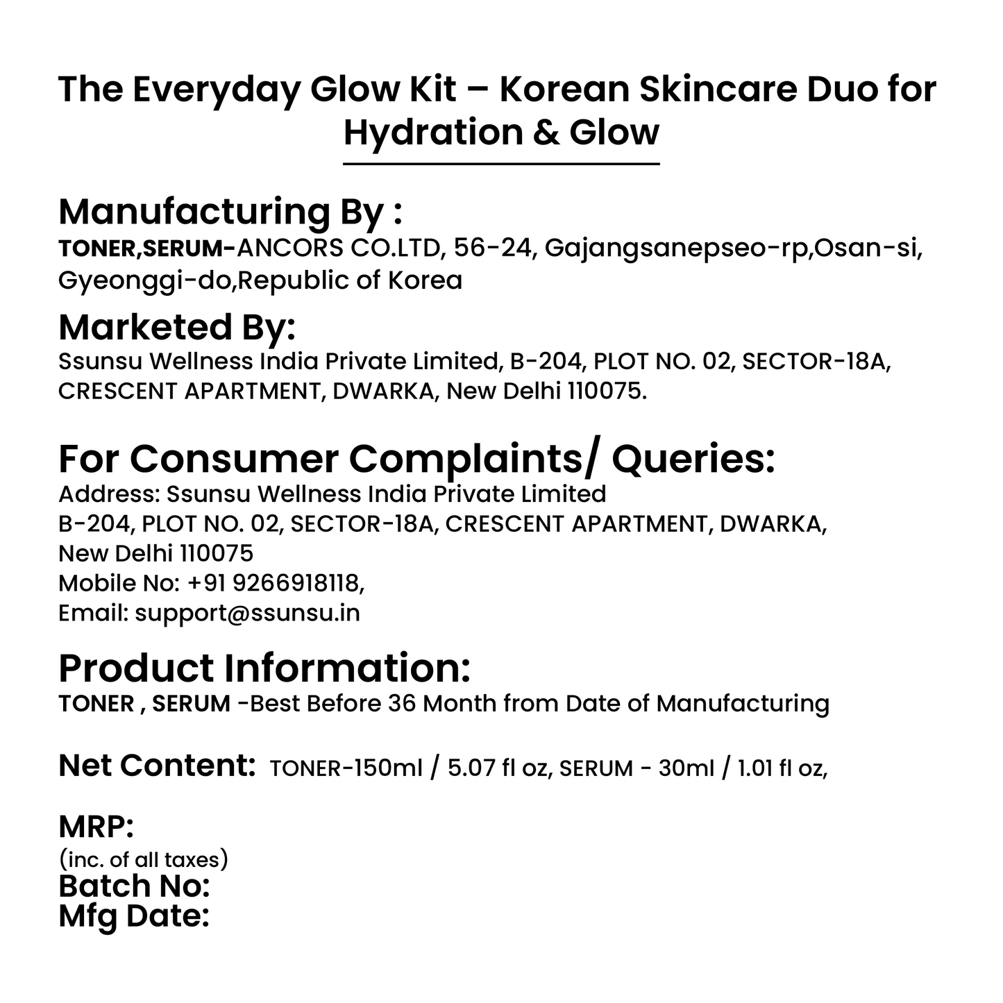 The Everyday Glow Kit – Korean Skincare Duo for Hydration & Glow